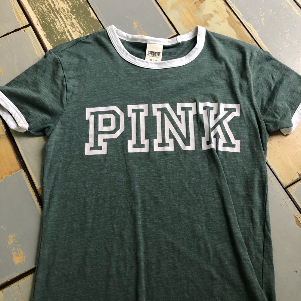 2 VS Pink Ringer Tee Bundle - Picture 3 of 5